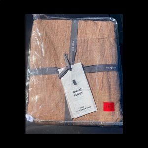 West Elm European Flax Linen Duvet Cover king / California king terracotta